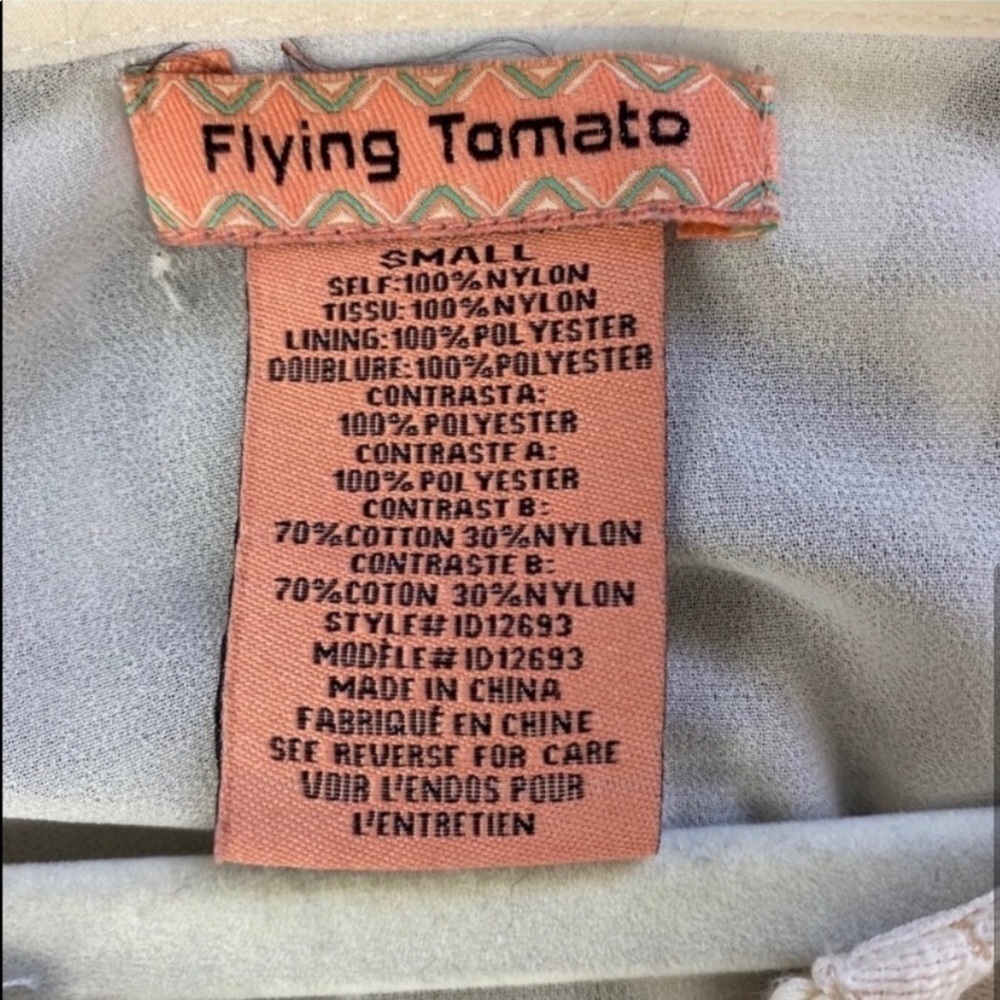 Flying Tomato Boho Cream Dress Size S - Picture 5 of 6